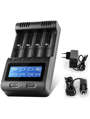Caricabatteria, Display LCD Caricatore Intelligente Universale per Batterie Ricaricabili