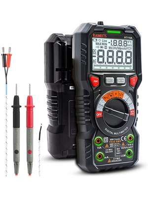 Multimetro digitale professionale automatico, TRMS 6000 Conti (prompt jack LED), Ohmetri, tester elettrico,tensione/corrente/resistenza/capacità/temperatura frequenza, KAIWEETS