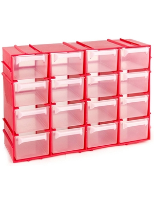 Cassettiera Simply Box in plastica Rigida Porta minuteria 16 cassetti