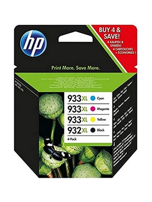 AMAZON Informatica 10 HP Multi Pack 932XL-933XL C2P42AE Confezione da 4 Cartucce Originali ad Alta Capacità, per Stampanti HP OfficeJet 6100, 6600, 6700, 7110, 7510, 7610 e 7612, Nero, Ciano, Giallo e Magenta
