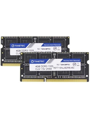 AMAZON Informatica 12 Timetec Hynix IC 8GB Kit (2x4GB) DDR3 1333MHz PC3-10600 Unbuffered Non-ECC 1.5V CL9 2Rx8 Dual Rank 204 Pin SODIMM Computer Portatile Memorie Module Upgrade (8GB Kit (2x4GB))