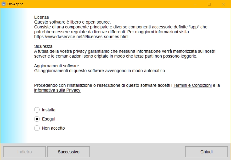 Teleassistenza 2 esegui